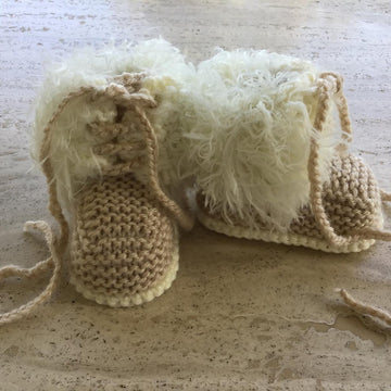 Baby Girl Faux Fur Top Booties