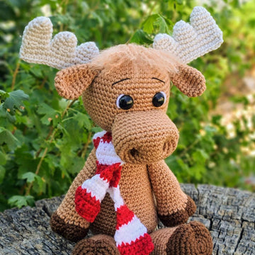 Cute Moose with Scarf