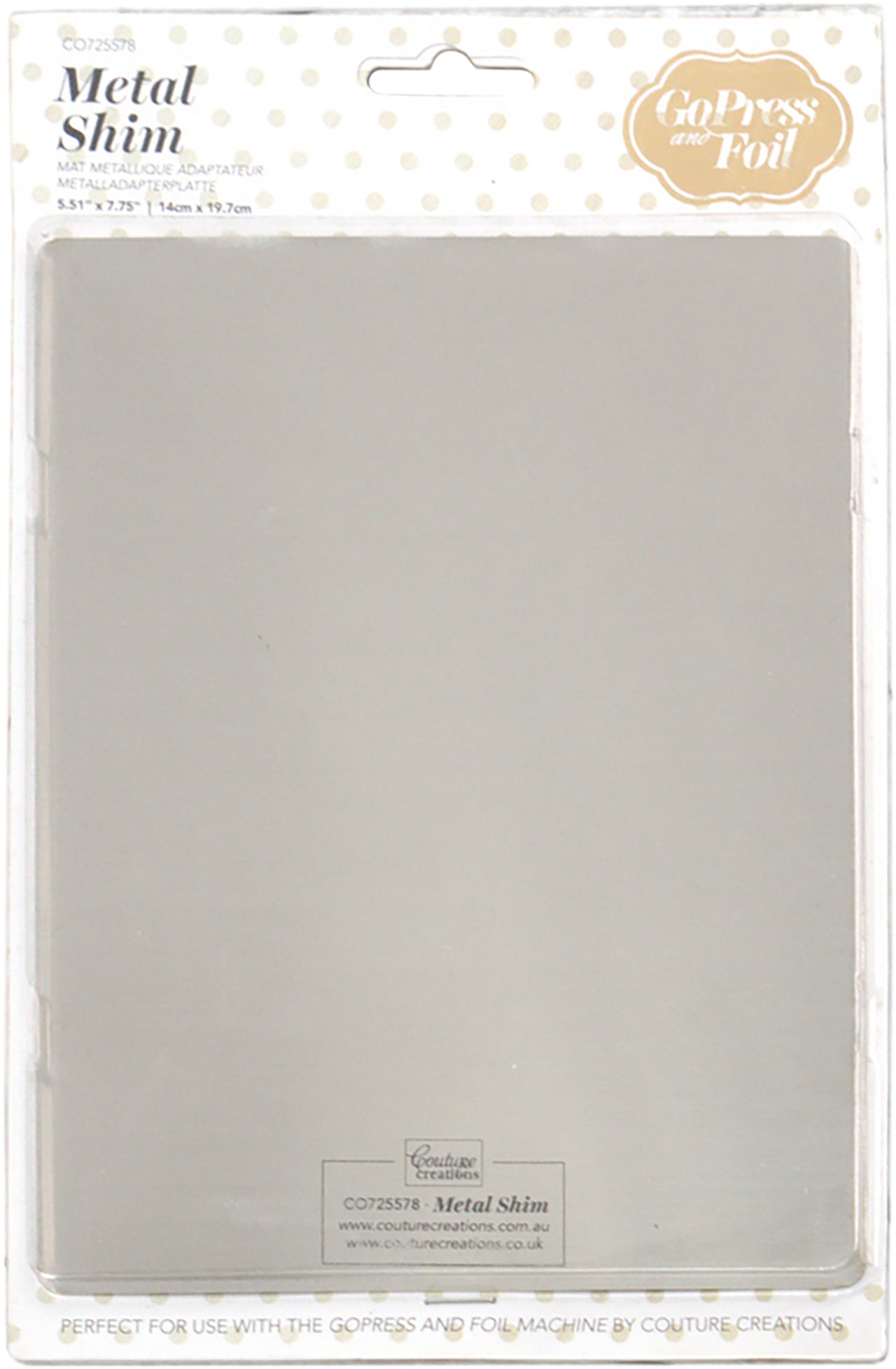 Artdeco Creations Couture Creations GoPress & Foil Metal Adapter Mat - 5.5"X7.75"