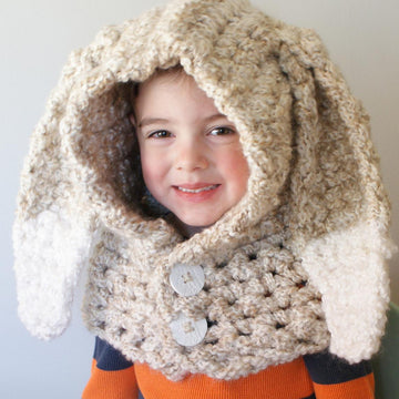 Chunky Crochet Bunny Hood