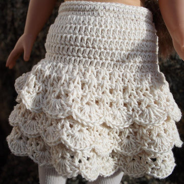 Triple ruffle skirt for American girl 18" dolls