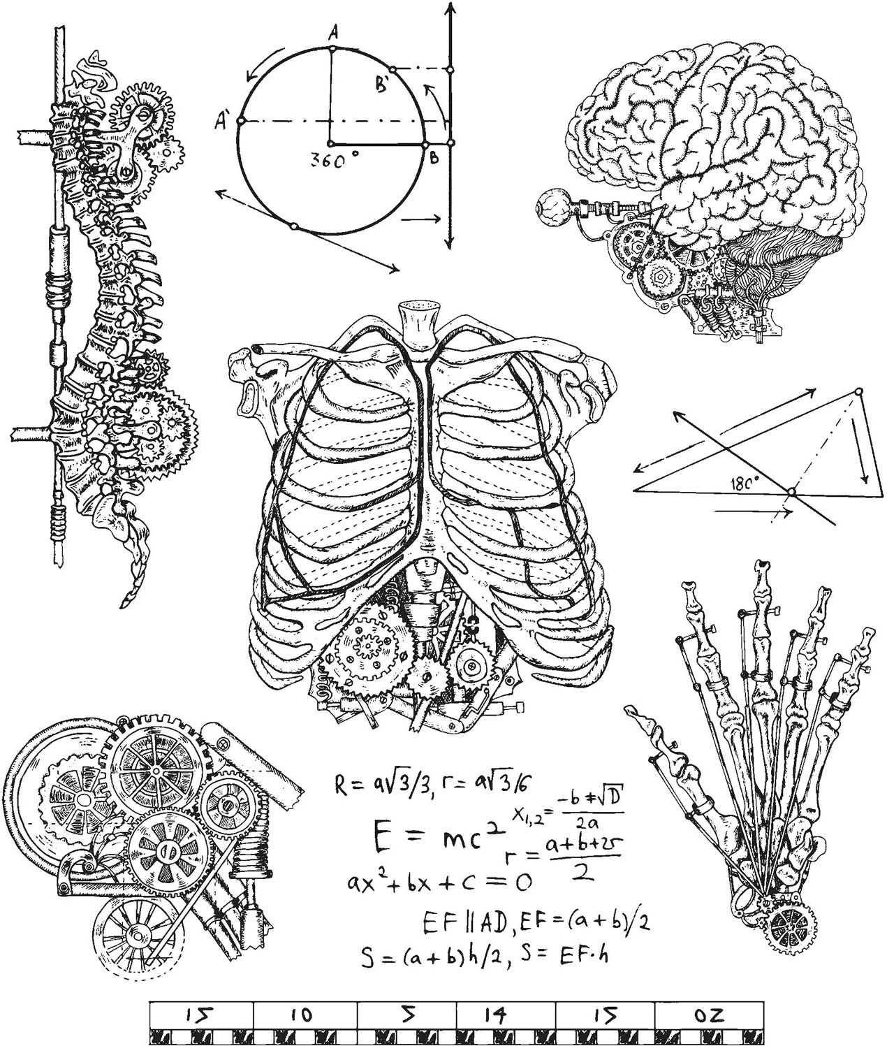 Stampers Anonymous Tim Holtz Cling Stamps 7"X8.5" - Weird Science