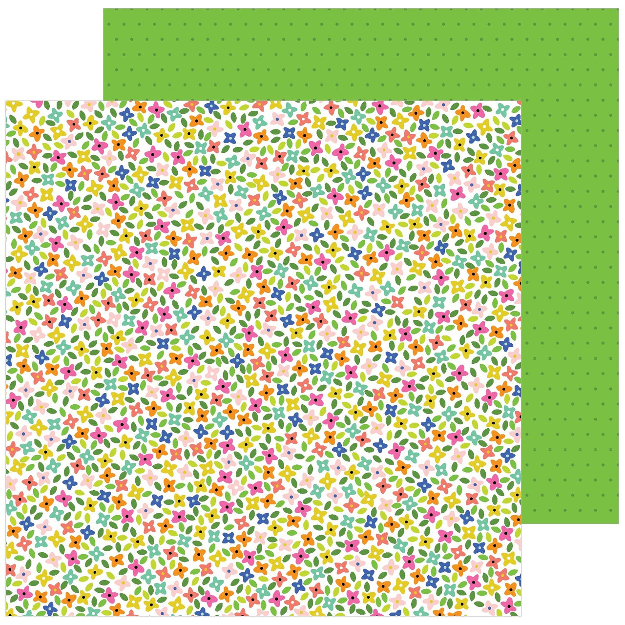 American Crafts Live Life Happy Double-Sided Cardstock 12"X12" 25/Pkg - Rainbow Blossoms
