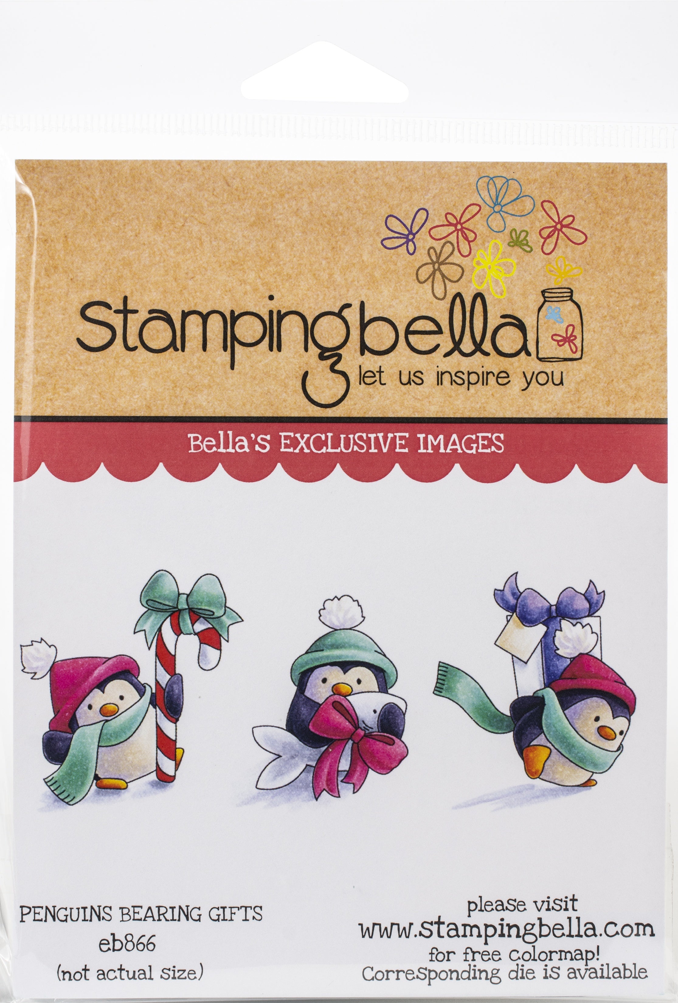 Stamping Bella Cling Stamps - Penguins Bearing Gifts