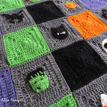 Halloween Granny Square Blanket