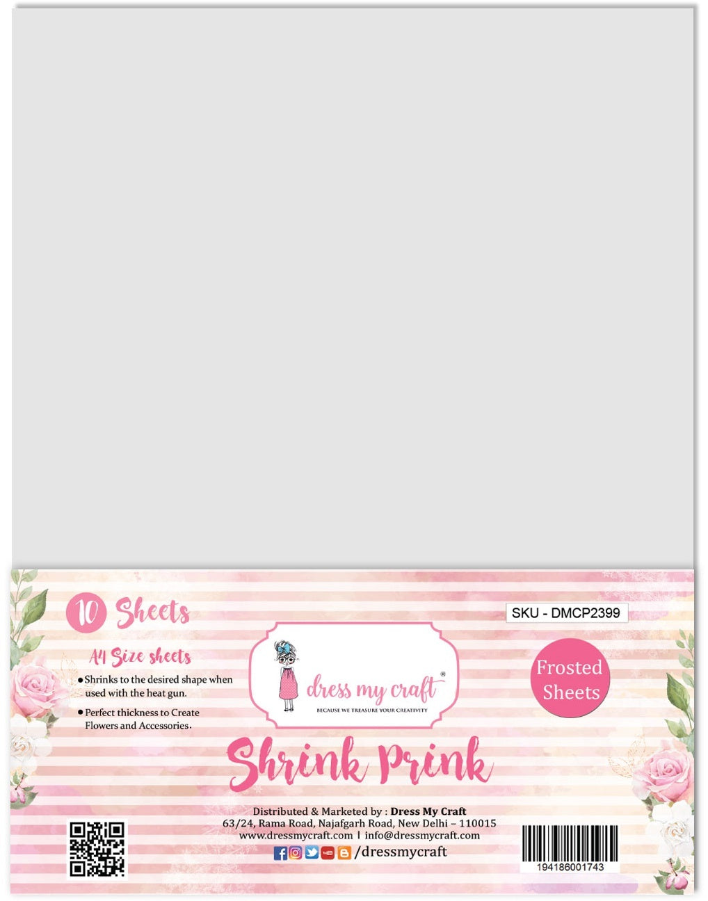 Dress My Craft Shrink Prink Frosted A4 - 624148