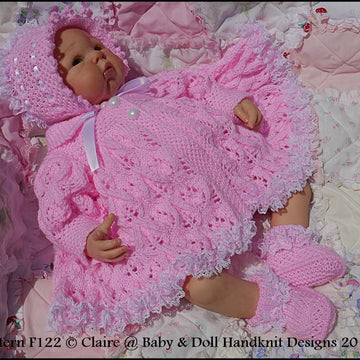 Leaf and Bud Matinee Set 16-22” doll (preemie-3m+ baby)