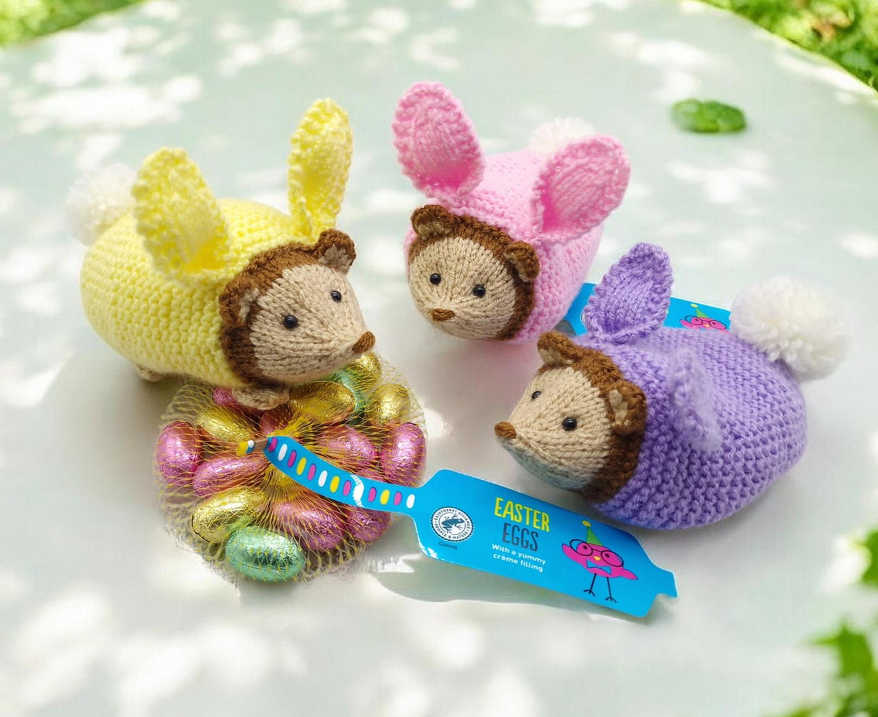 Hedgehog in Bunny Suit Gift Bag/Toy