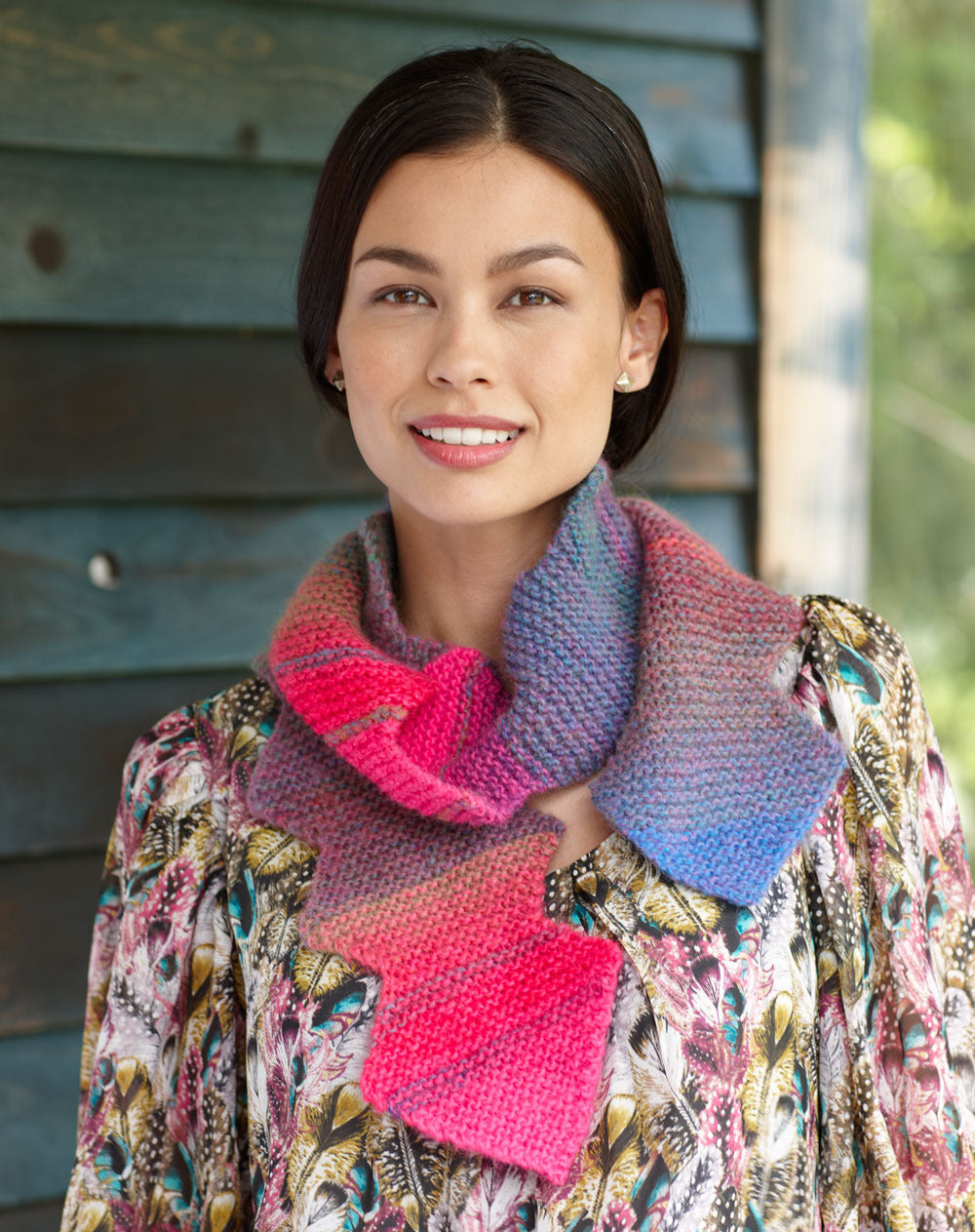 Brilliant Zig Zag Scarf in Lion Brand Amazing - 90308C