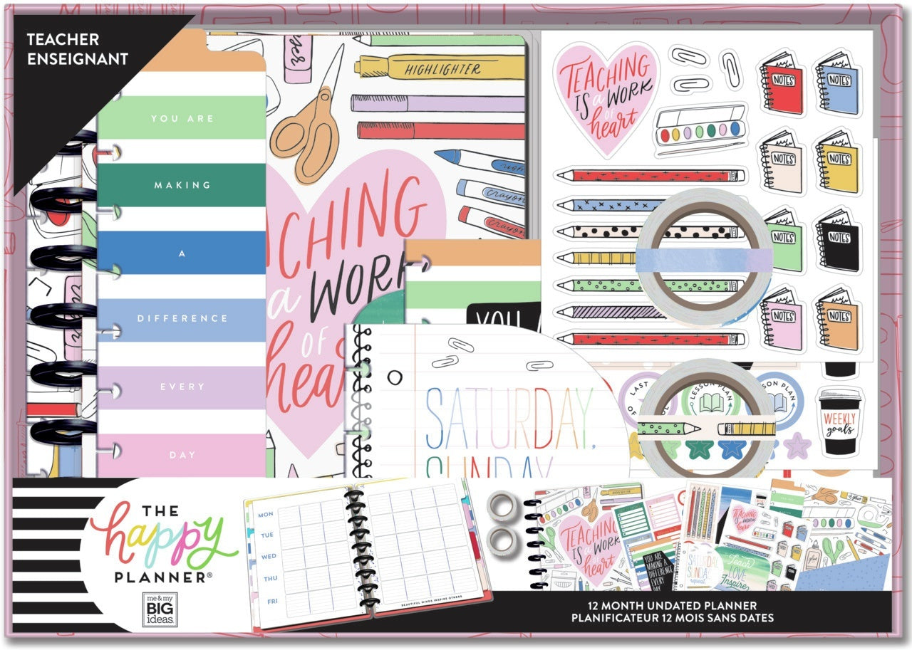 The Happy Planner 12-Month Undated Classic Planner Box Kit - Work Of Art