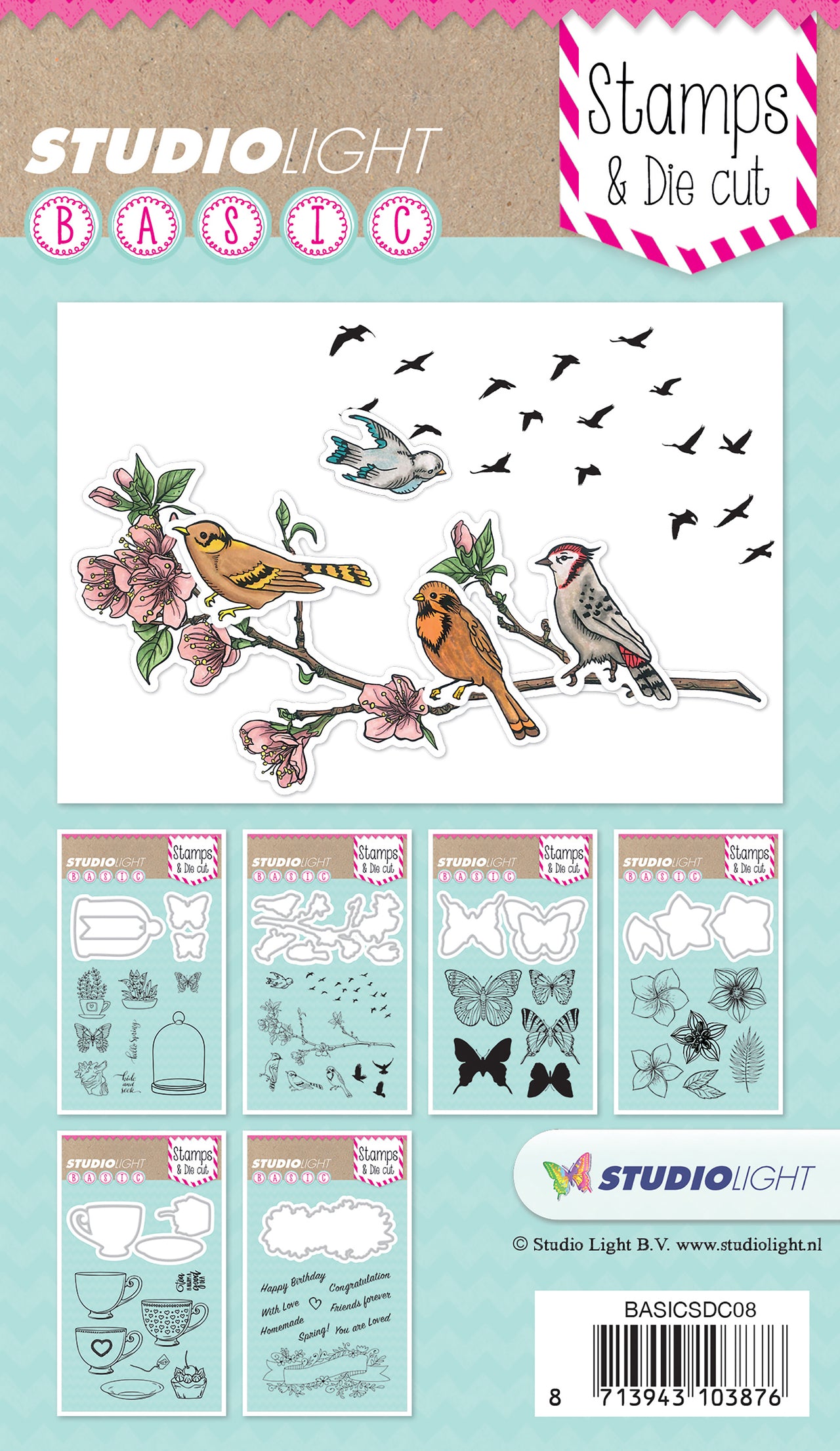 Studio Light Basic Stamp & Die Set - Birds