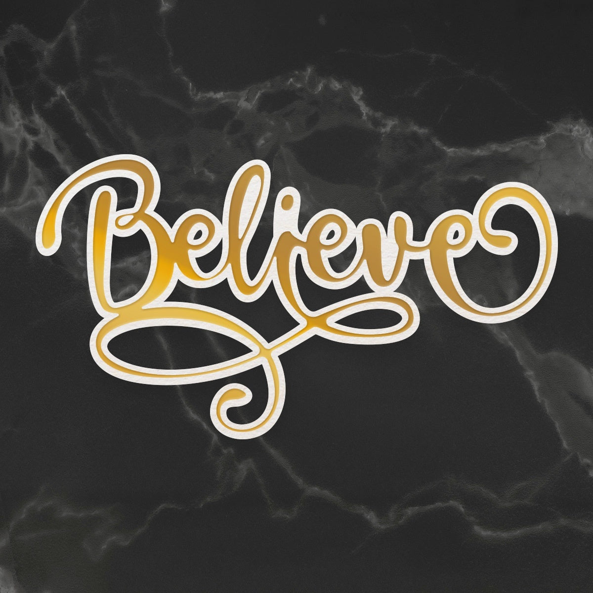 Artdeco Creations Delightful Sentiments Cut, Foil & Emboss Dies - Believe 4.3"X2.3"