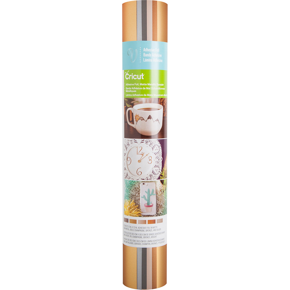 Cricut Adhesive Matte Foil Sampler 12"X12" 5/Pkg - Metallic