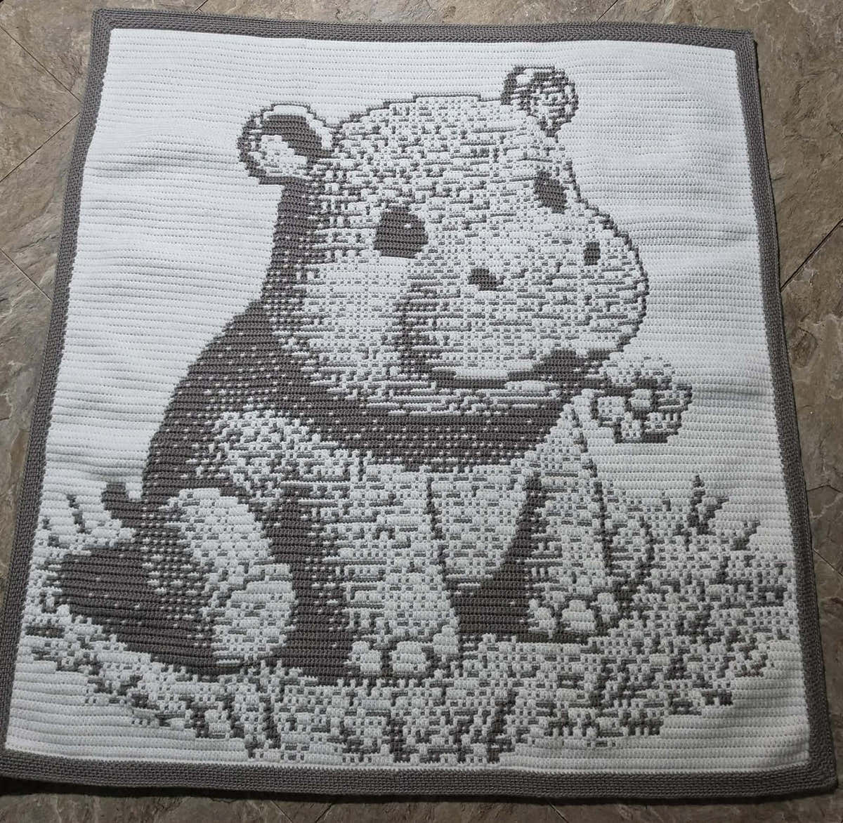 Mosaic  "BABY HIPPOPOTAMUS" baby crib