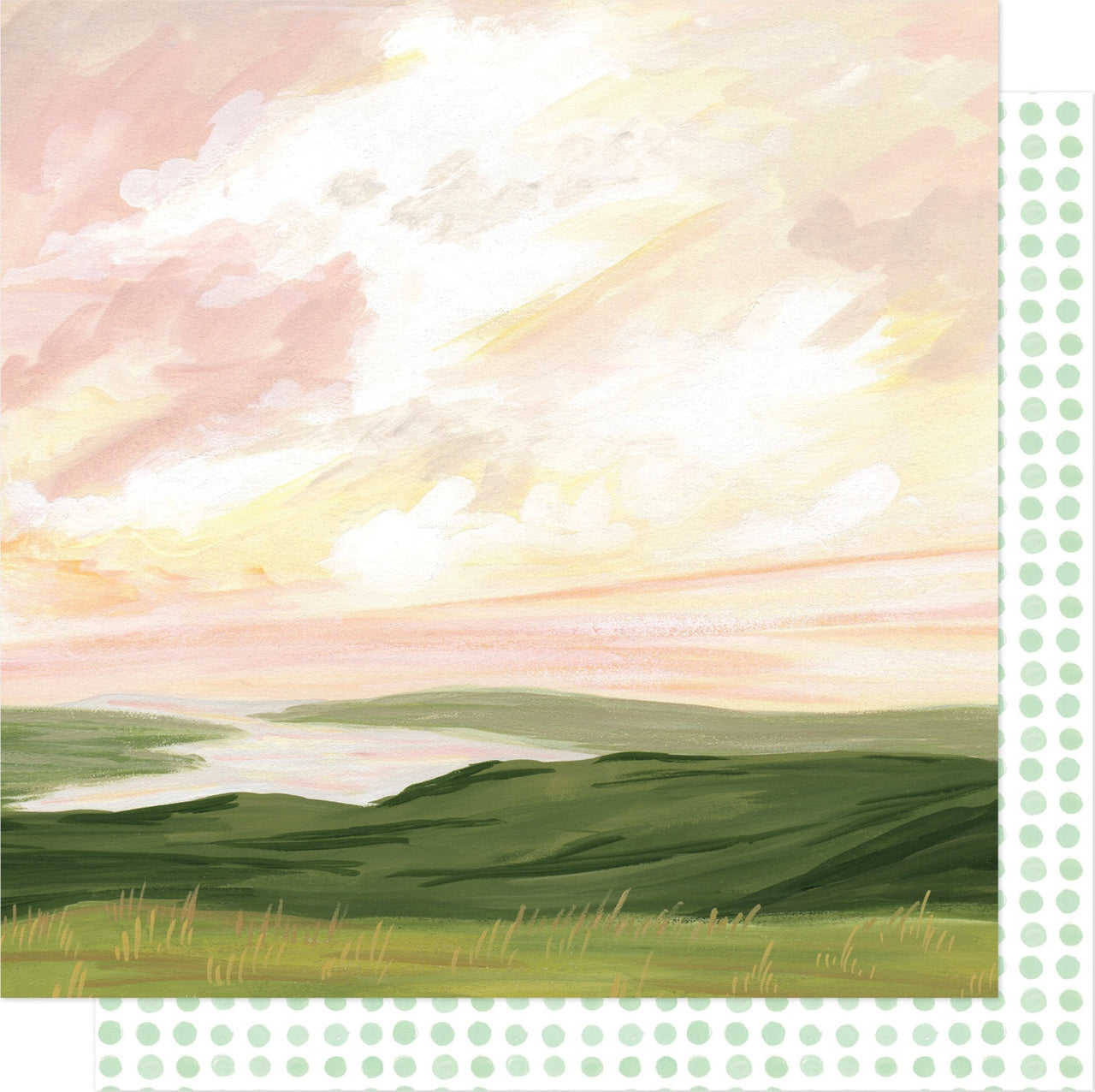 American Crafts One Canoe Two Willow Double-Sided Cardstock 12"X12" 25/Pkg - Getaway