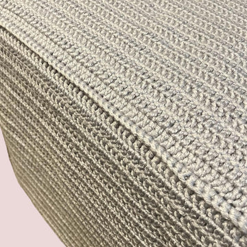 Clean lines crochet Footstool cover