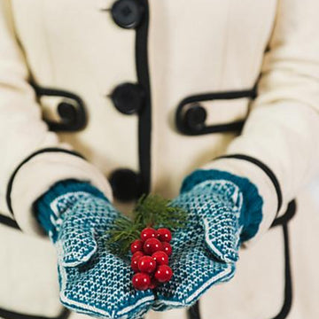 Frosted Snowblossom Mittens