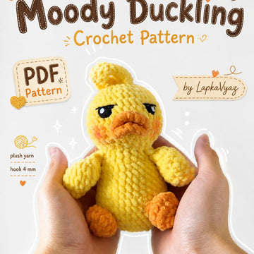 Moody Duckling Amigurumi, Crochet Pattern
