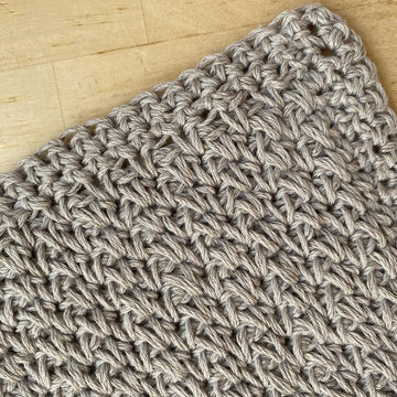 Olive Double Linen Stitch Washcloth
