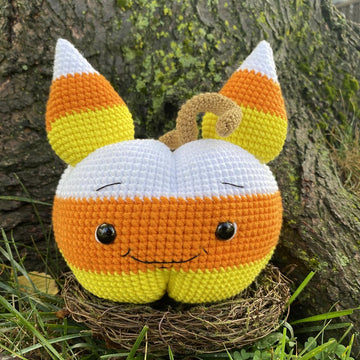 Candy Corn Pumpkin Cat