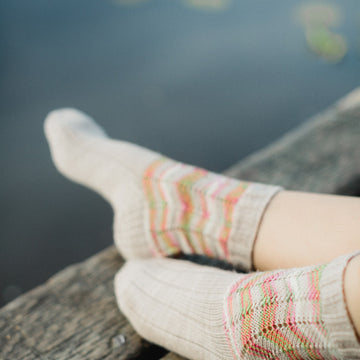 Petal Socks in SweetGeorgia Tough Love Sock - Downloadable PDF
