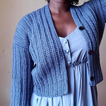 Crop Ribbed Cardigan