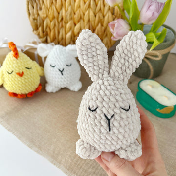 Crochet Easter eggs animal plush amigurumi pattern Crochet bunny plush, chicken, sheep Easter decorations