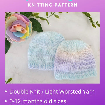 Simple Baby Beanie 0-12 months old