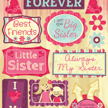 Karen Foster Cardstock Stickers - Sisters Forever