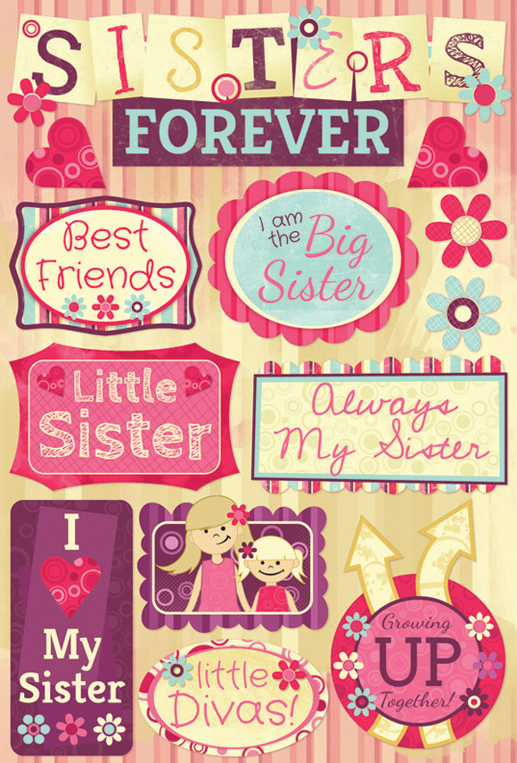 Karen Foster Cardstock Stickers - Sisters Forever