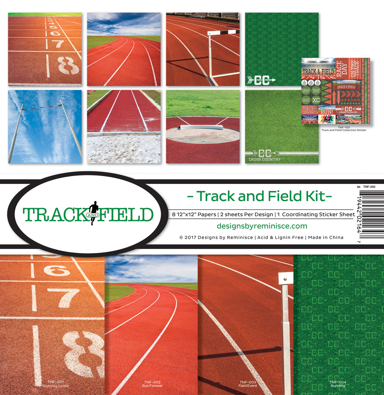 Reminisce Collection Kit 12"X12" - Track & Field