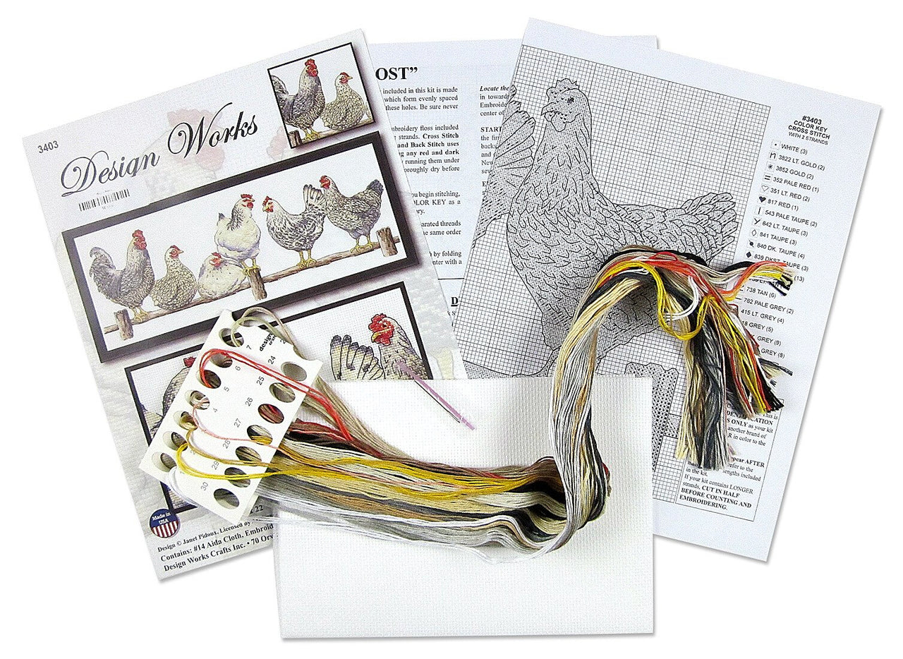 Design Works The Roost Counted Cross Stitch Kit - 56 x 20cm