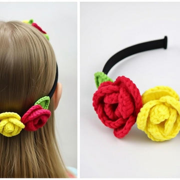 Crochet Flowers Headband Pattern PDF + Video Tutorial