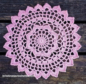 Soft Pink Lace Doily Written Pattern