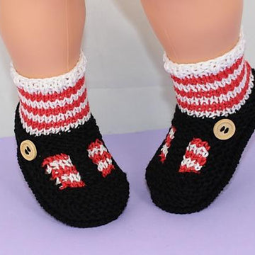Baby Stripe Sock and T Bar Sandal Booties