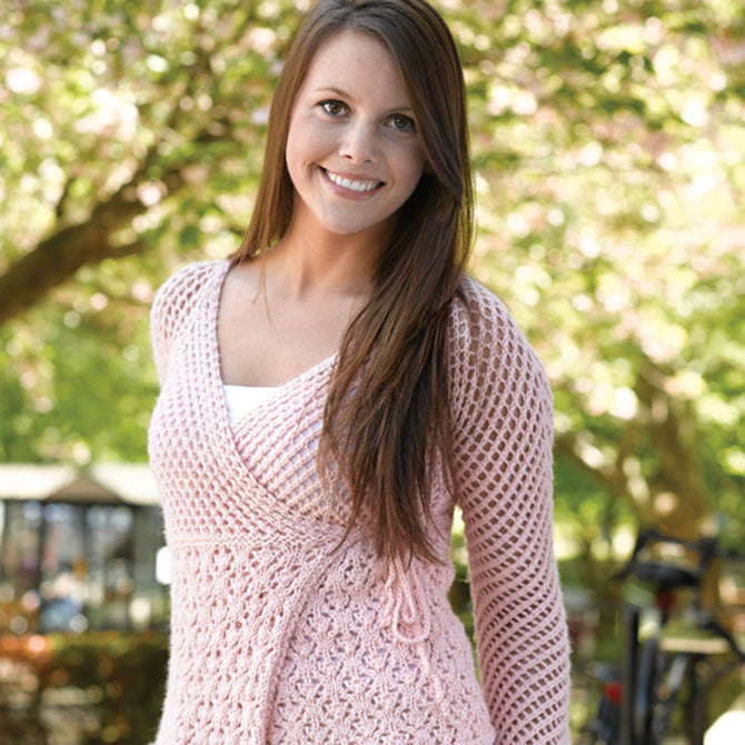 130 Al-araaf Ballet Lace Wrap - Cardigan Knitting Pattern for Women in Valley Yarns Deerfield