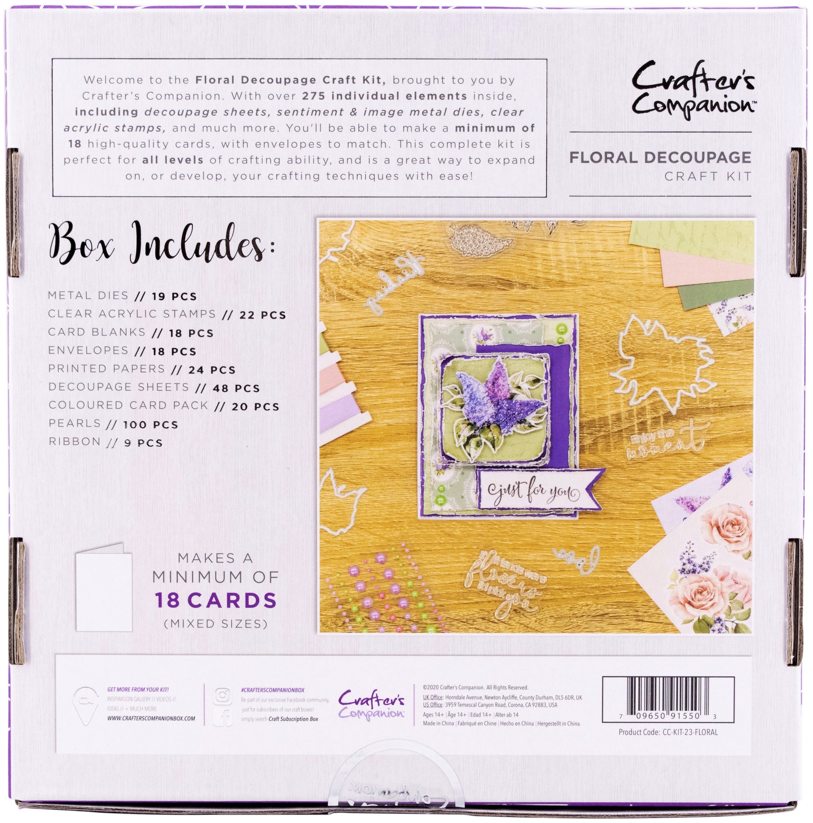 Crafter's Companion Craft Box Kit - Floral Decoupage