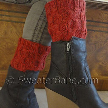 #149 Easy Cabled One-Ball Boot Cuffs