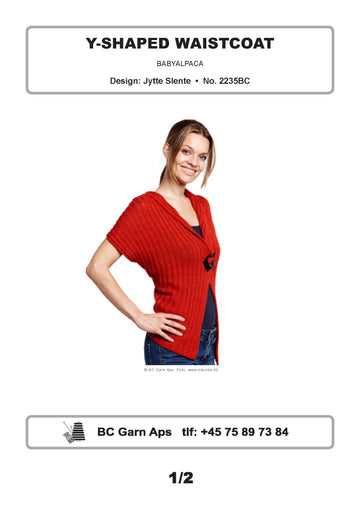Y-Shaped Waistcoat in BC Garn Baby Alpaca - 2235BC - Downloadable PDF