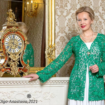 Lace cardigan emerald