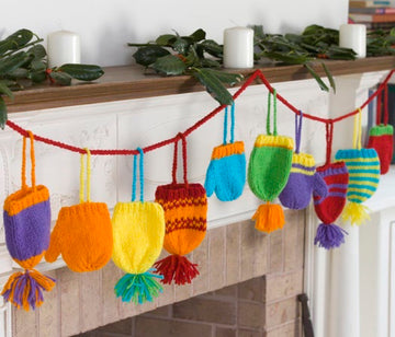 Bright Hats and Mitts Garland in Red Heart Super Saver Economy Solids in Red Heart - LW2658