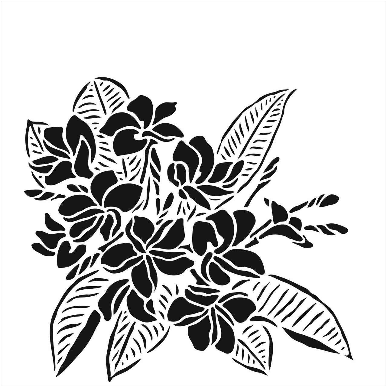 The Crafter's Workshop Crafter's Workshop Template 12"X12" - Plumeria