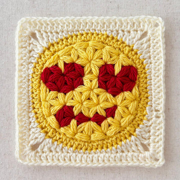 62 Smily Heart Round Square Motif