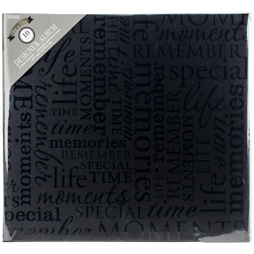 American Crafts Colorbok Post Bound Album 12"X12" - Memories -Black