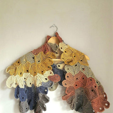 Peacock motif womens Scarf