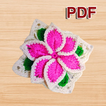 3D Layered Square Motif Pattern | PDF + Video Tutorial (English Video)
