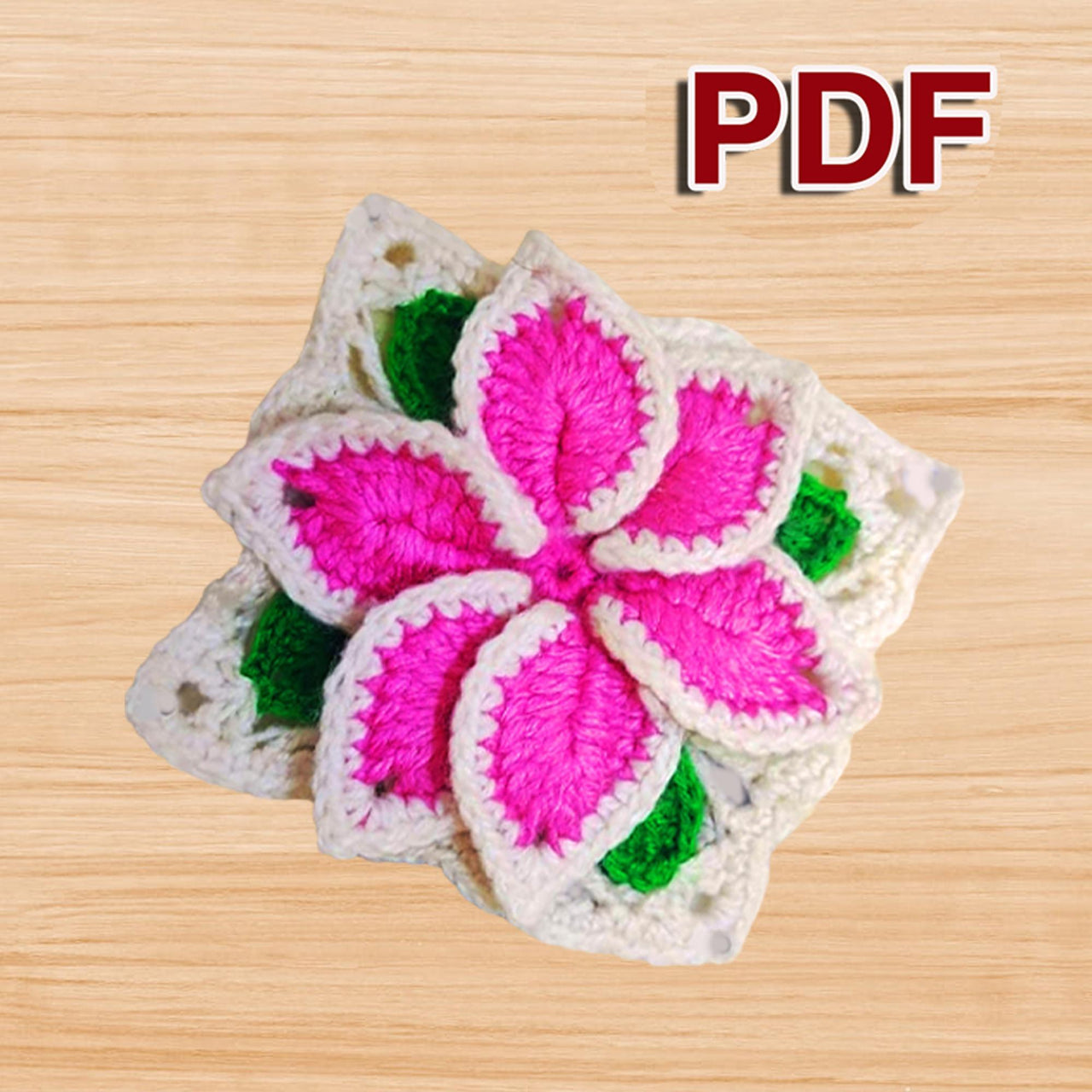 3D Layered Square Motif Pattern | PDF + Video Tutorial (English Video)