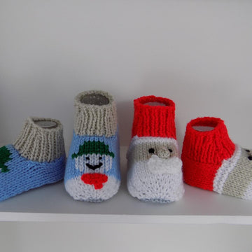 Christmas Baby Booties