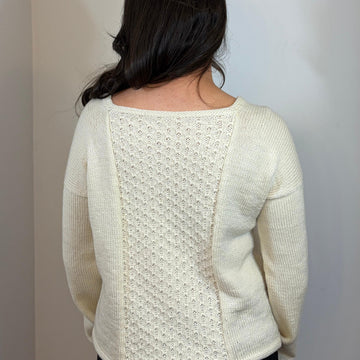 Machine Knit Diamond Canvas Sweater