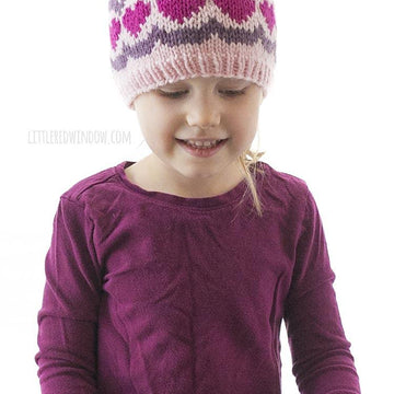 Scalloped Heart Hat